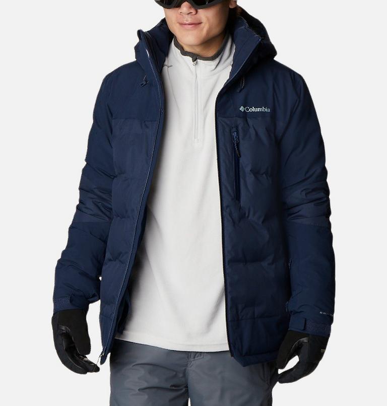 Men's Wild Card II Waterproof Hooded Ski Down Jacket, Color: Collegiate Navy, image 14