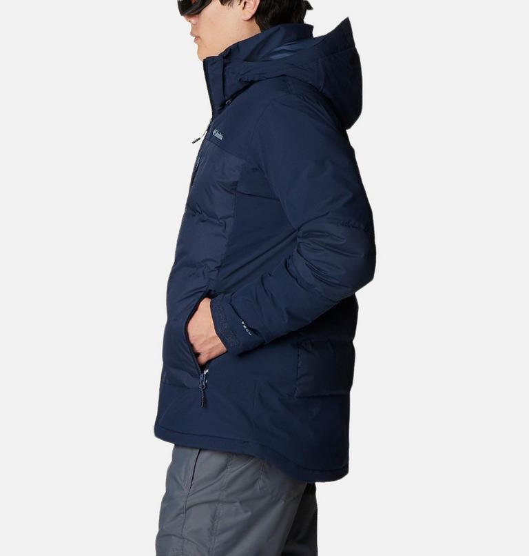 Men's Wild Card II Waterproof Hooded Ski Down Jacket, Color: Collegiate Navy, image 3