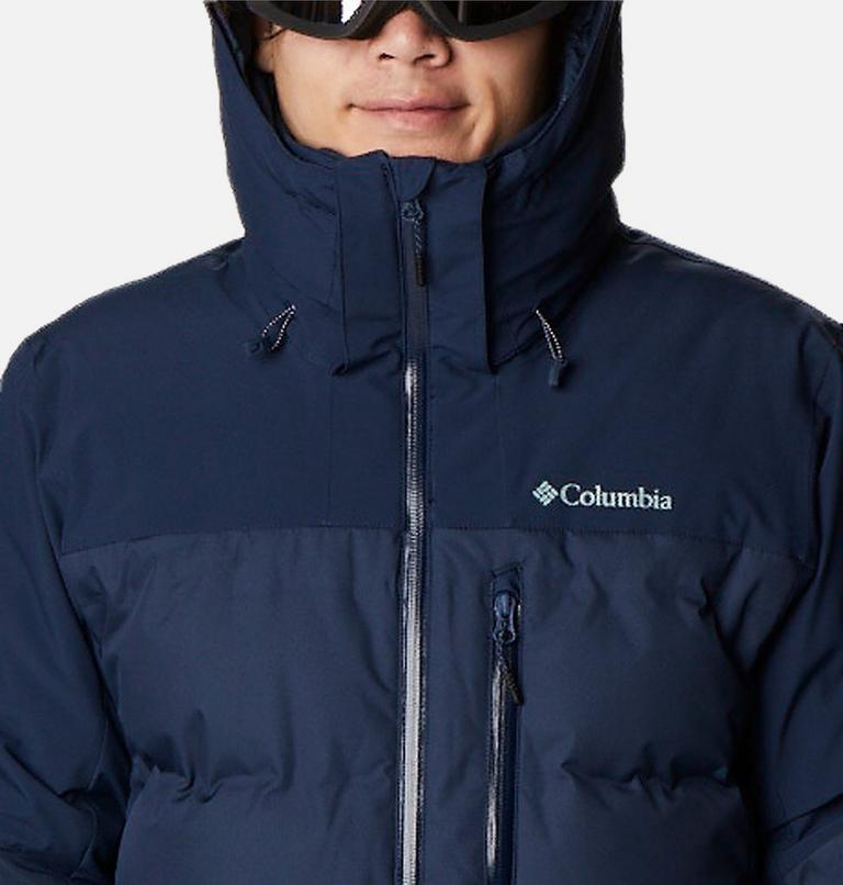 Men's Wild Card II Waterproof Hooded Ski Down Jacket, Color: Collegiate Navy, image 4