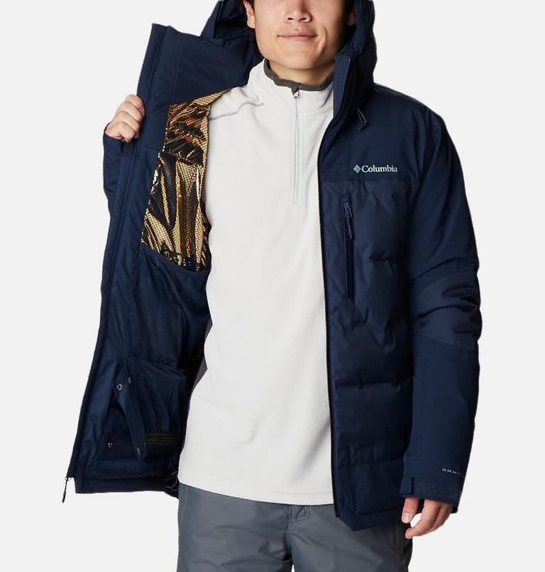 Men's Wild Card II Waterproof Hooded Ski Down Jacket, Color: Collegiate Navy, image 5