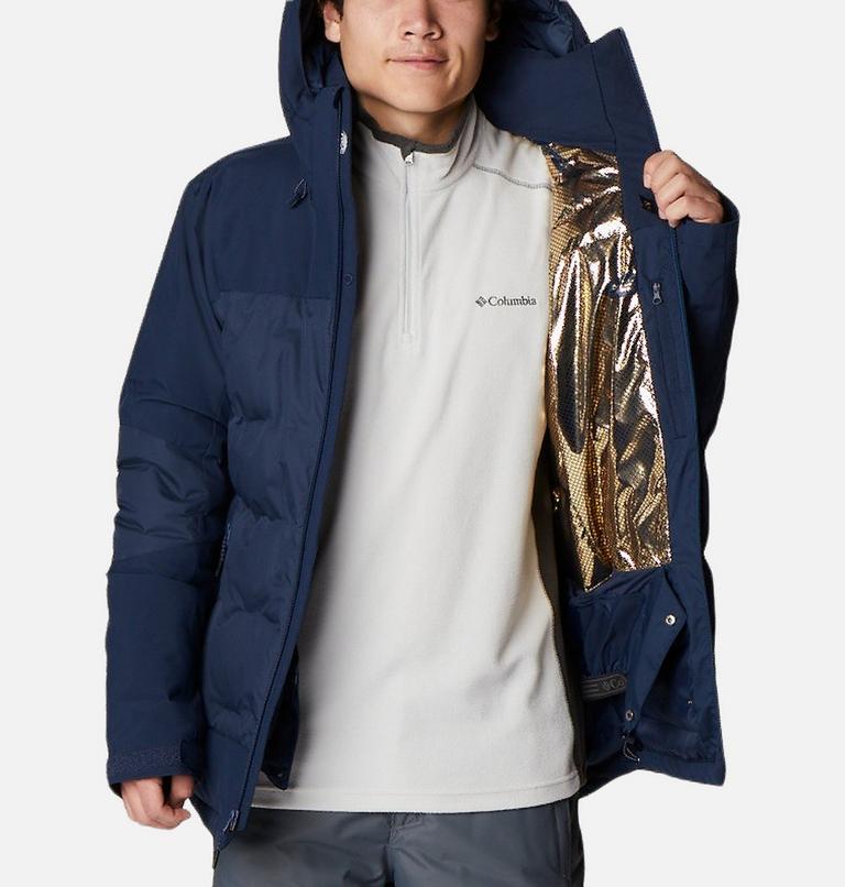 Men's Wild Card II Waterproof Hooded Ski Down Jacket, Color: Collegiate Navy, image 6