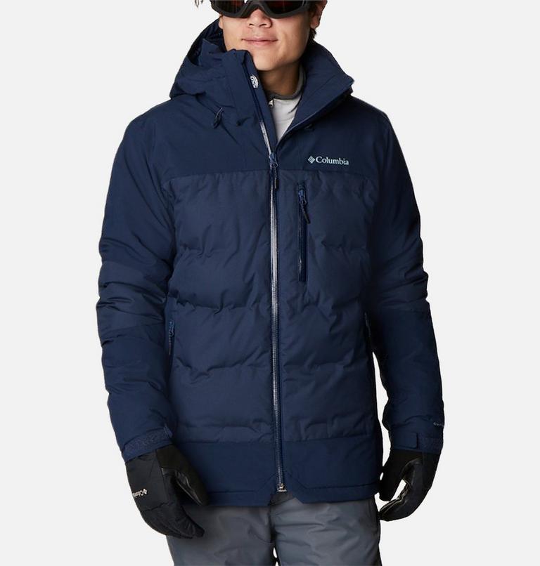 Men's Wild Card II Waterproof Hooded Ski Down Jacket, Color: Collegiate Navy, image 1