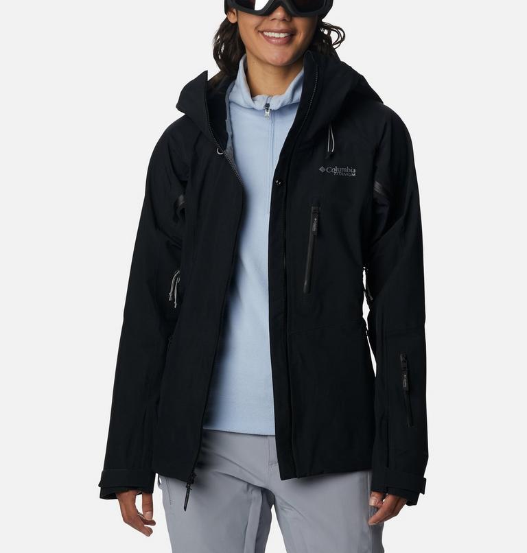 Women's Platinum Peak Waterproof Shell Ski Jacket, Color: Black, image 12