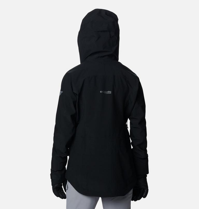 Women's Platinum Peak Waterproof Shell Ski Jacket, Color: Black, image 2