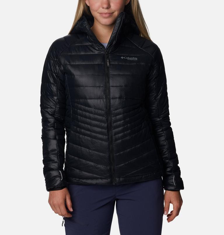 Women's Platinum Peak Insulated Hooded Jacket, Color: Black, image 1