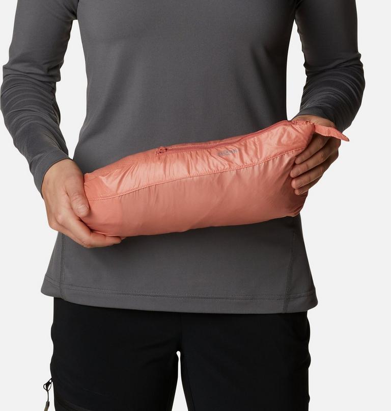 Women's Platinum Peak Insulated Hooded Jacket, Color: Dark Coral, Peach Blossom, image 9