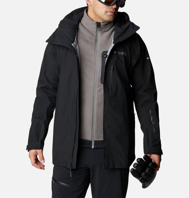 Men's Platinum Peak Shell Ski Jacket, Color: Black, image 13