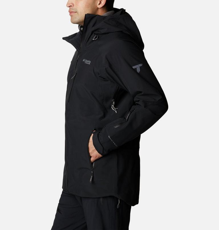 Men's Platinum Peak Shell Ski Jacket, Color: Black, image 3