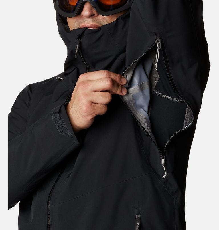 Men's Platinum Peak Shell Ski Jacket, Color: Black, image 8