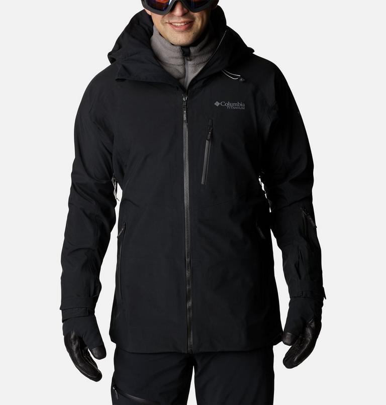 Men's Platinum Peak Shell Ski Jacket, Color: Black, image 1