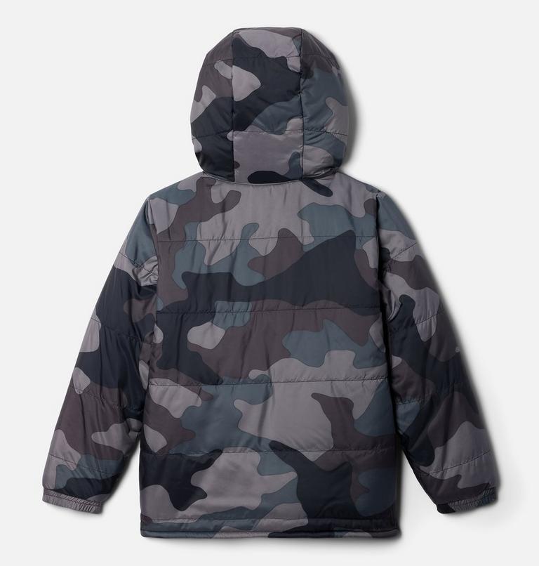 Boys' Big Fir Hooded Reversible Jacket, Color: Black Mod Camo, Warp Red, image 2