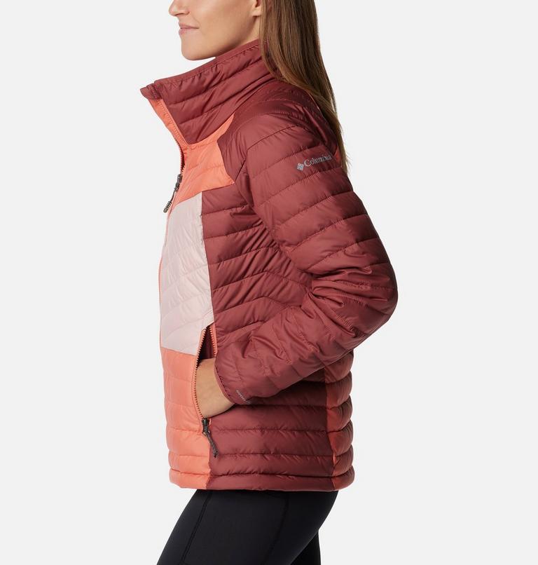 Powder Lite II Full Zip Jacket | 679 | S, Color: Beetroot, Faded Peach, Dusty Pink, image 3