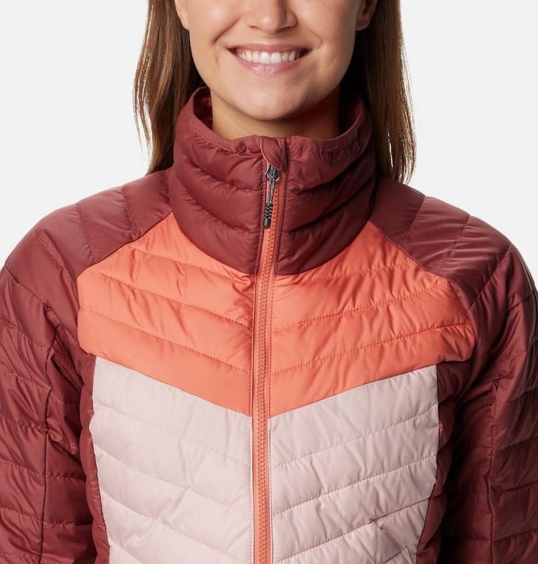 Powder Lite II Full Zip Jacket | 679 | S, Color: Beetroot, Faded Peach, Dusty Pink, image 4