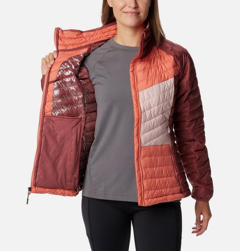 Powder Lite II Full Zip Jacket | 679 | S, Color: Beetroot, Faded Peach, Dusty Pink, image 5