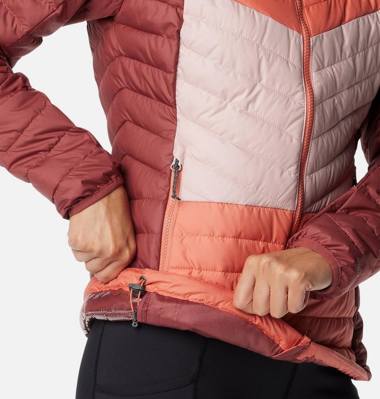 Powder Lite II Full Zip Jacket | 679 | S, Color: Beetroot, Faded Peach, Dusty Pink, image 7