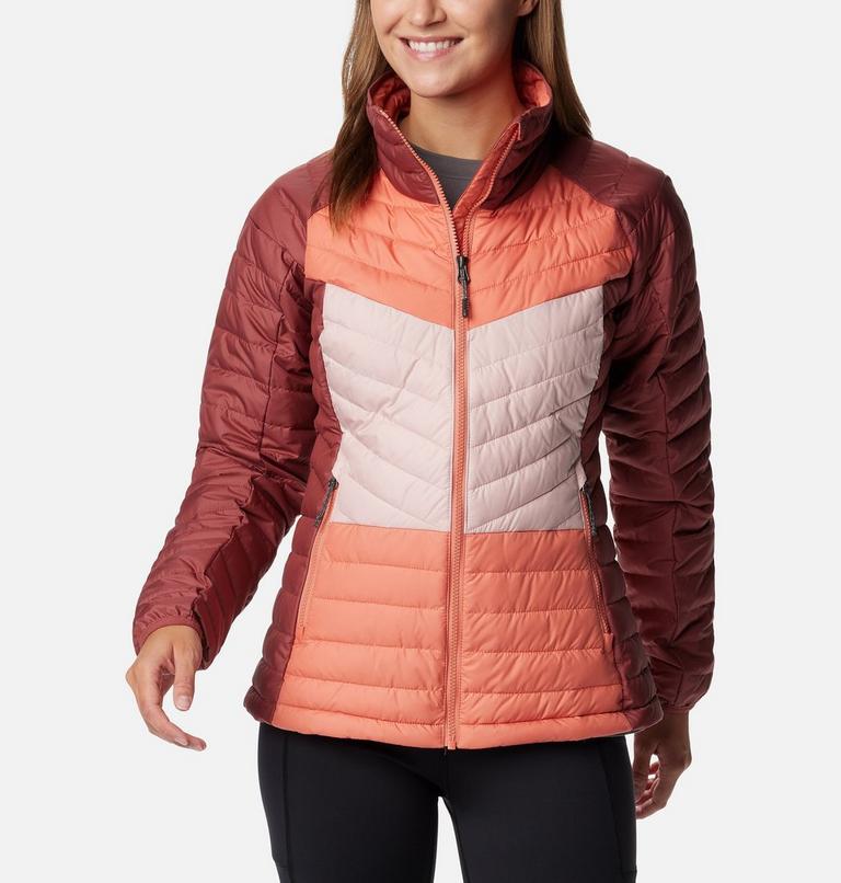 Powder Lite II Full Zip Jacket | 679 | S, Color: Beetroot, Faded Peach, Dusty Pink, image 1