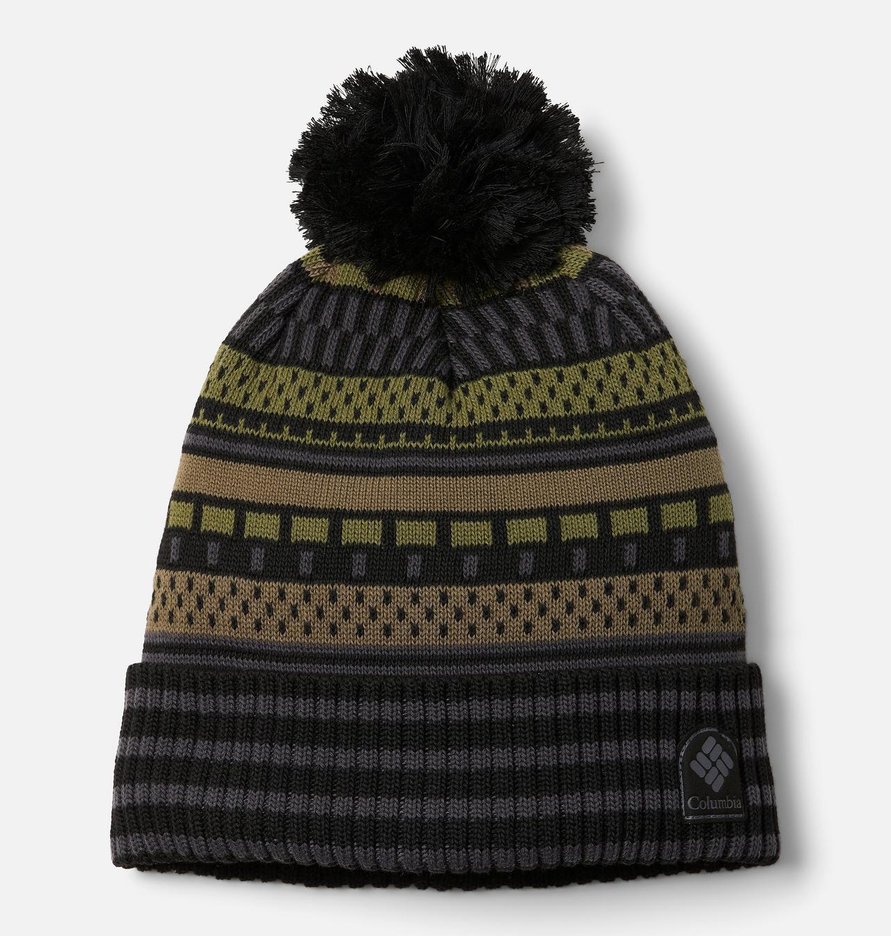 Columbia OS Hat Palmer Peak Pom Beanie in Chalk Checkered Peaks Dark Stone NWT Columbia Women main image 2