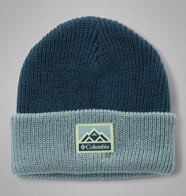 Kids' Whirlibird Cuffed Beanie, Color: Everblue, Crushed Blue, Mountains, image 1