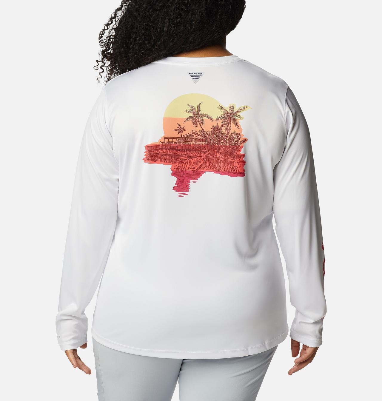 Women's PFG Tidal Tee™ Island Time Long Sleeve Shirt - Plus Size 2