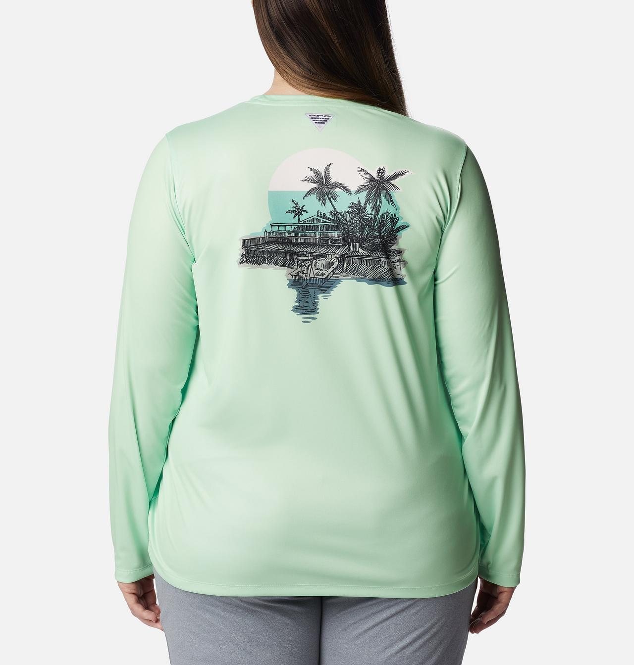 Women's PFG Tidal Tee™ Island Time Long Sleeve Shirt - Plus Size 2