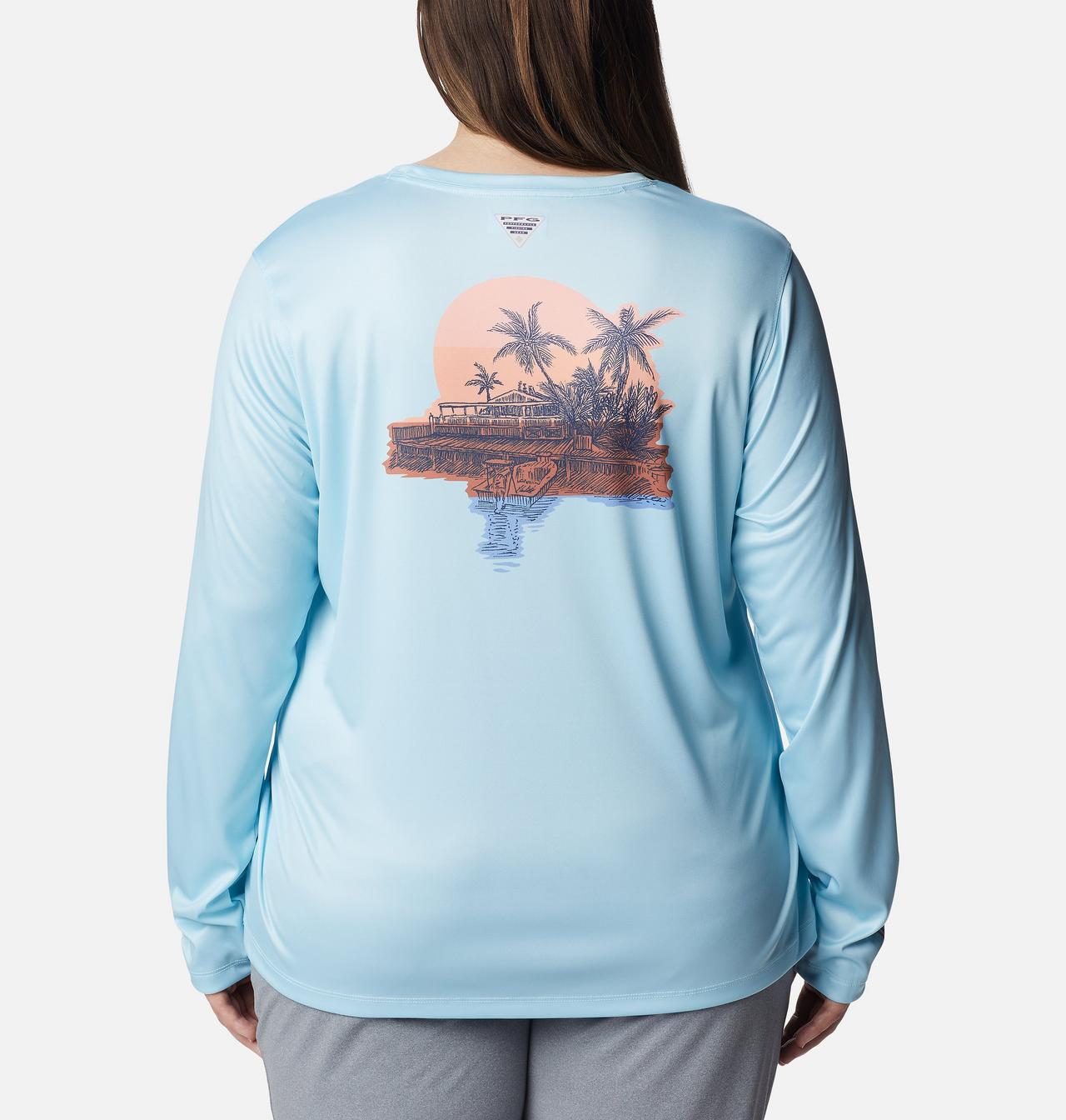 Women's PFG Tidal Tee™ Island Time Long Sleeve Shirt - Plus Size 2