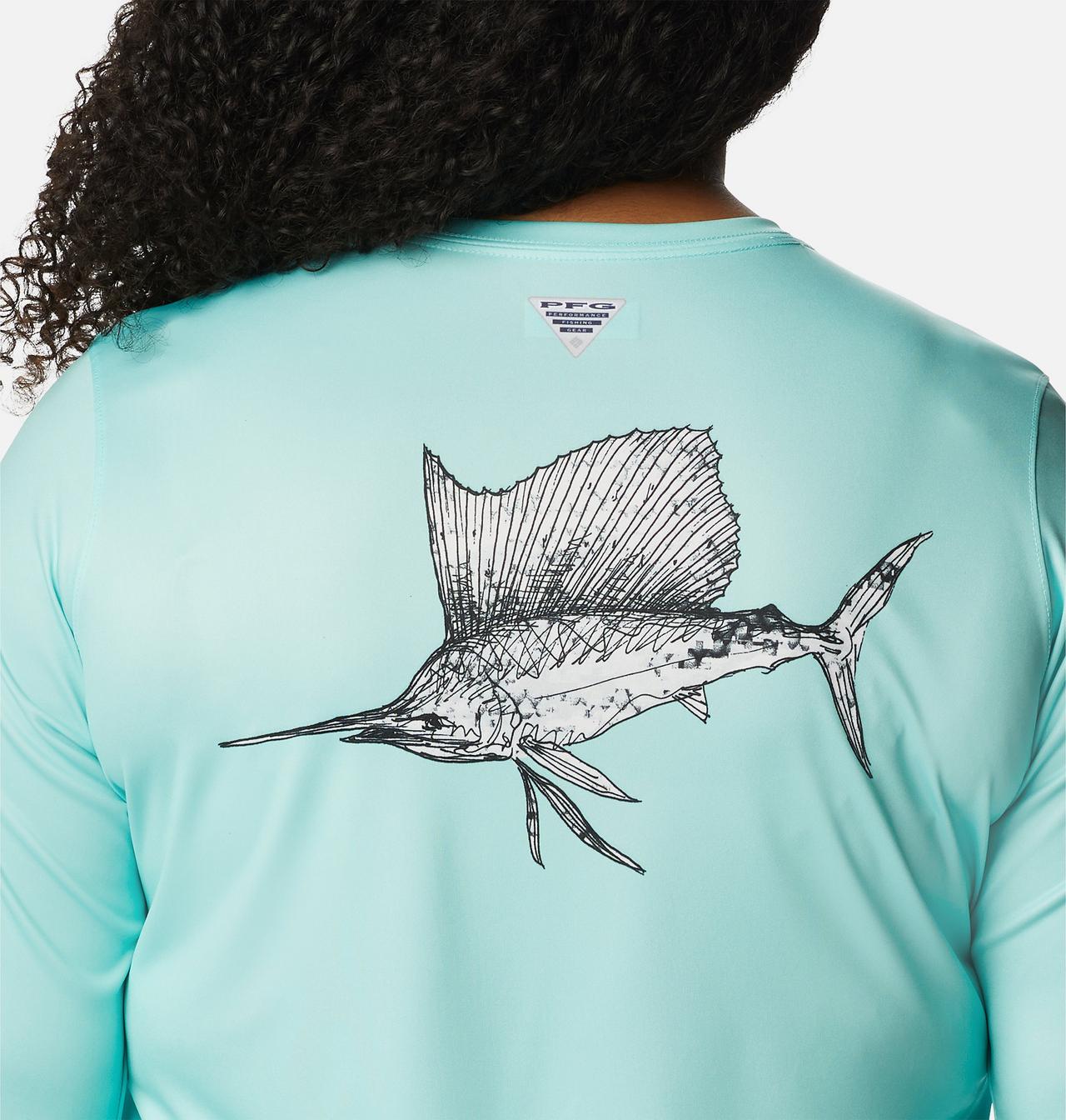 Women's PFG Tidal Tee™ Sailfish Flair Long Sleeve Shirt - Plus Size 5