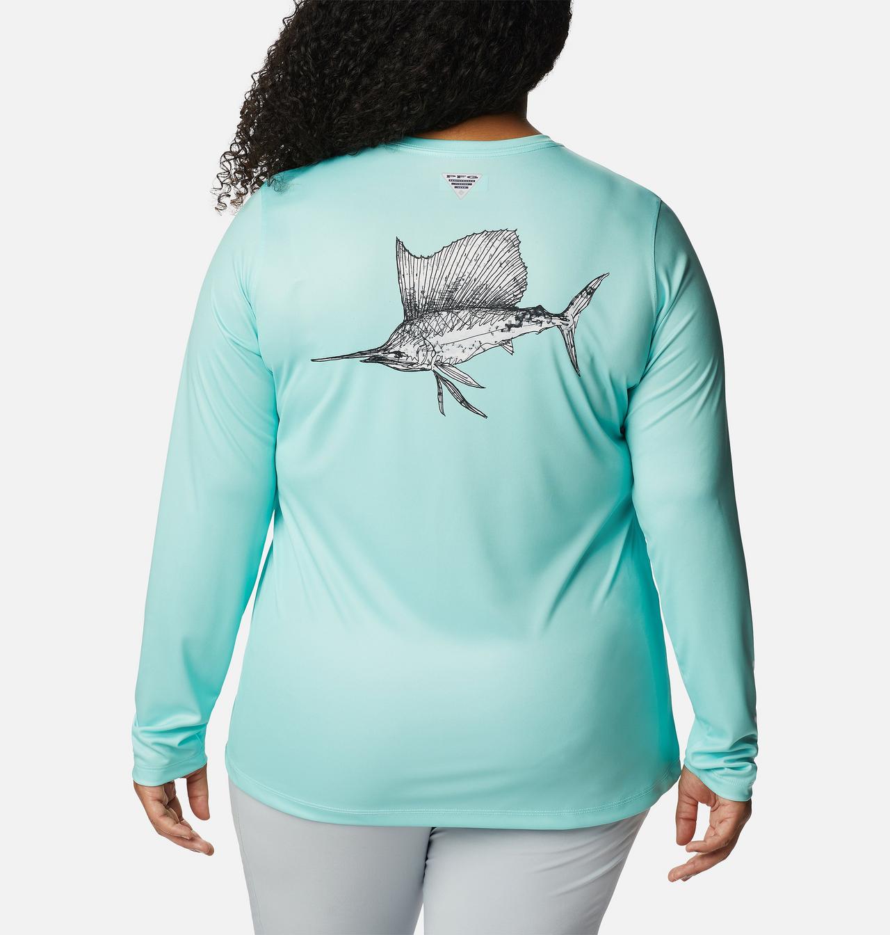 Women's PFG Tidal Tee™ Sailfish Flair Long Sleeve Shirt - Plus Size 2