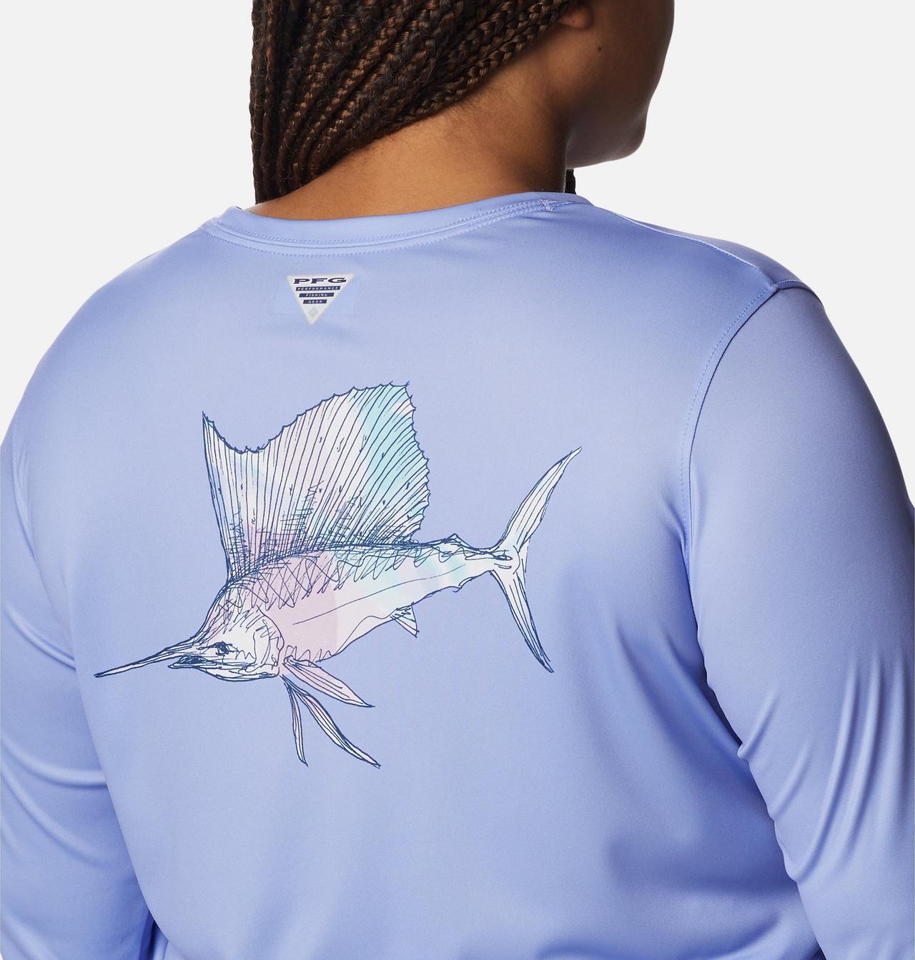 Women's PFG Tidal Tee™ Sailfish Flair Long Sleeve Shirt - Plus Size 5