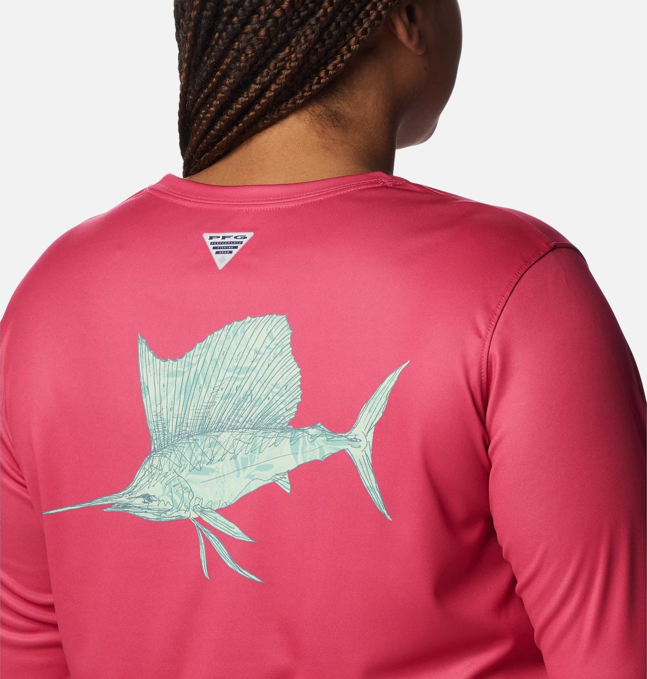 Women's PFG Tidal Tee™ Sailfish Flair Long Sleeve Shirt - Plus Size 5