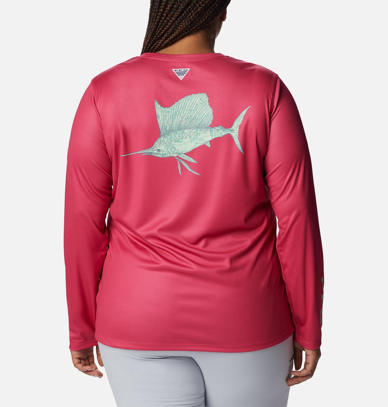 Women's PFG Tidal Tee™ Sailfish Flair Long Sleeve Shirt - Plus Size 2
