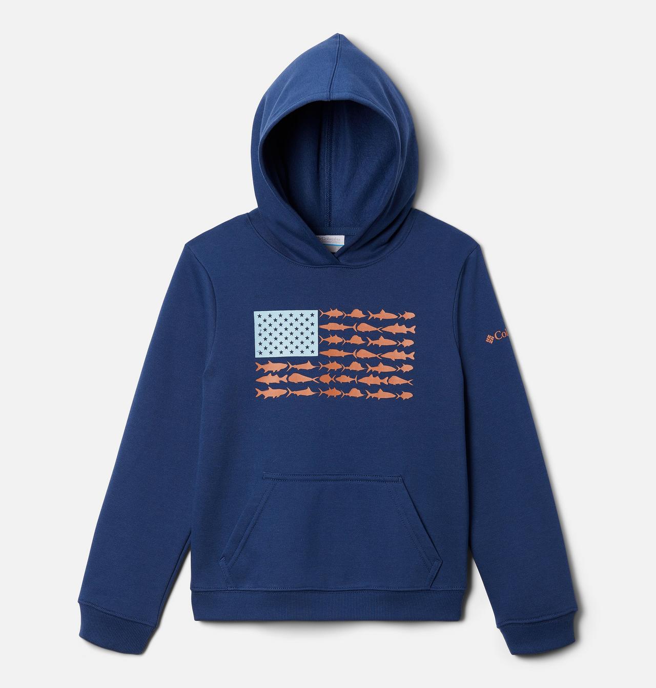 Kids' PFG Fish Flag Hoodie 1