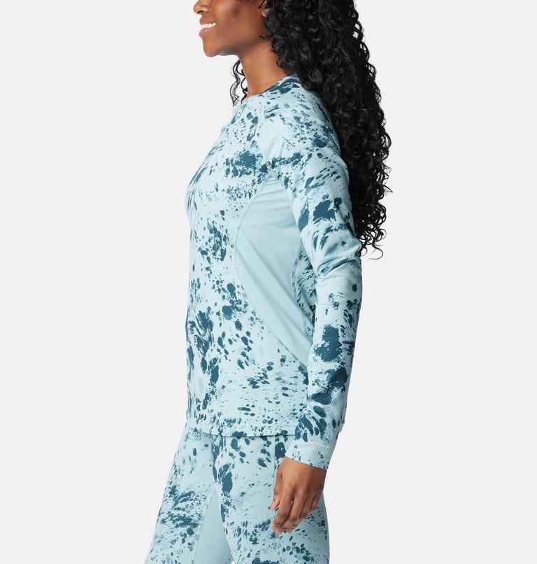 Women's Omni-Heat Infinity Knit Baselayer Crew, Color: Aqua Haze Flurries, image 3