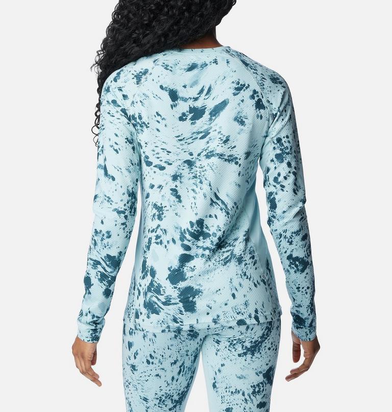 Women's Omni-Heat Infinity Knit Baselayer Crew, Color: Aqua Haze Flurries, image 2