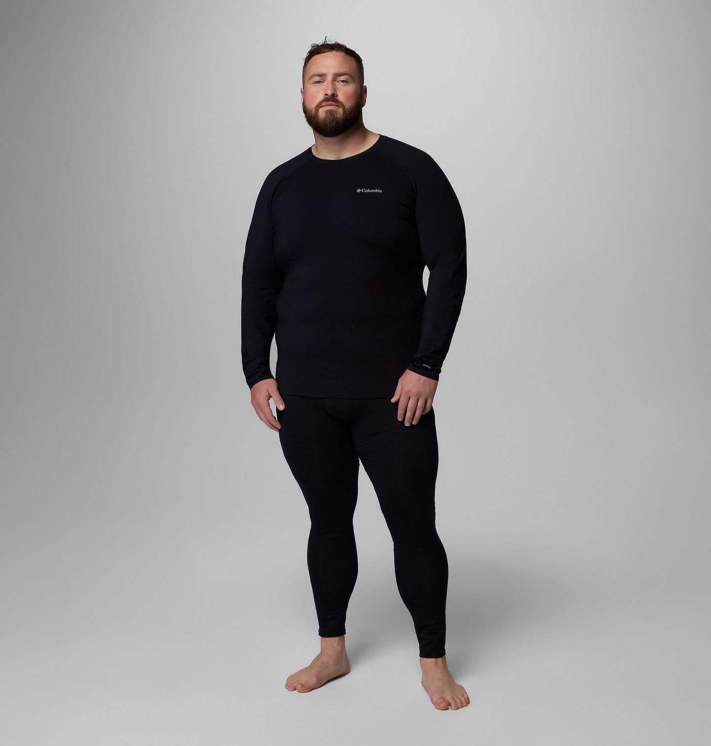 Мужская рубашка Columbia Omni-Heat Infinity Knit Long Sleeve Crew Shirt - Big, цвет: Чёрный — фото 2