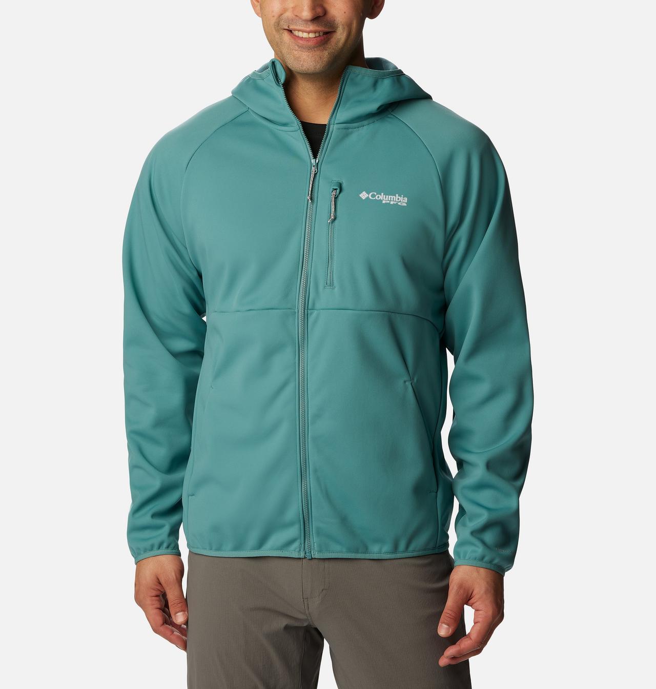 Men's PFG Terminal™ Stretch Softshell Hooded Jacket 1