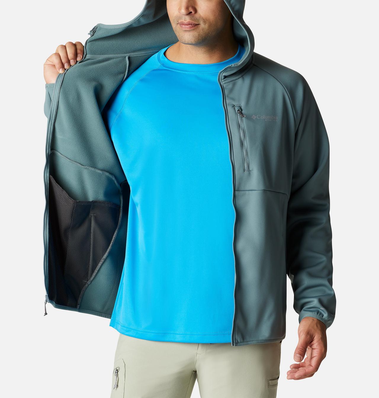 Men's PFG Terminal™ Stretch Softshell Hooded Jacket 5