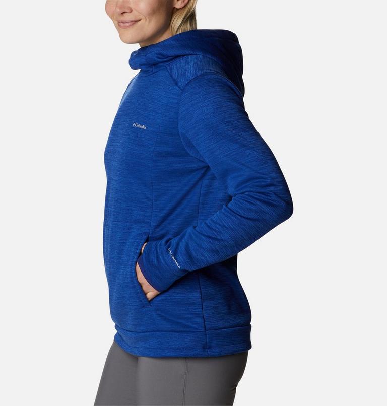Women's Claudia Ridge Fleece Hoodie, Color: Dark Sapphire Heather, image 3