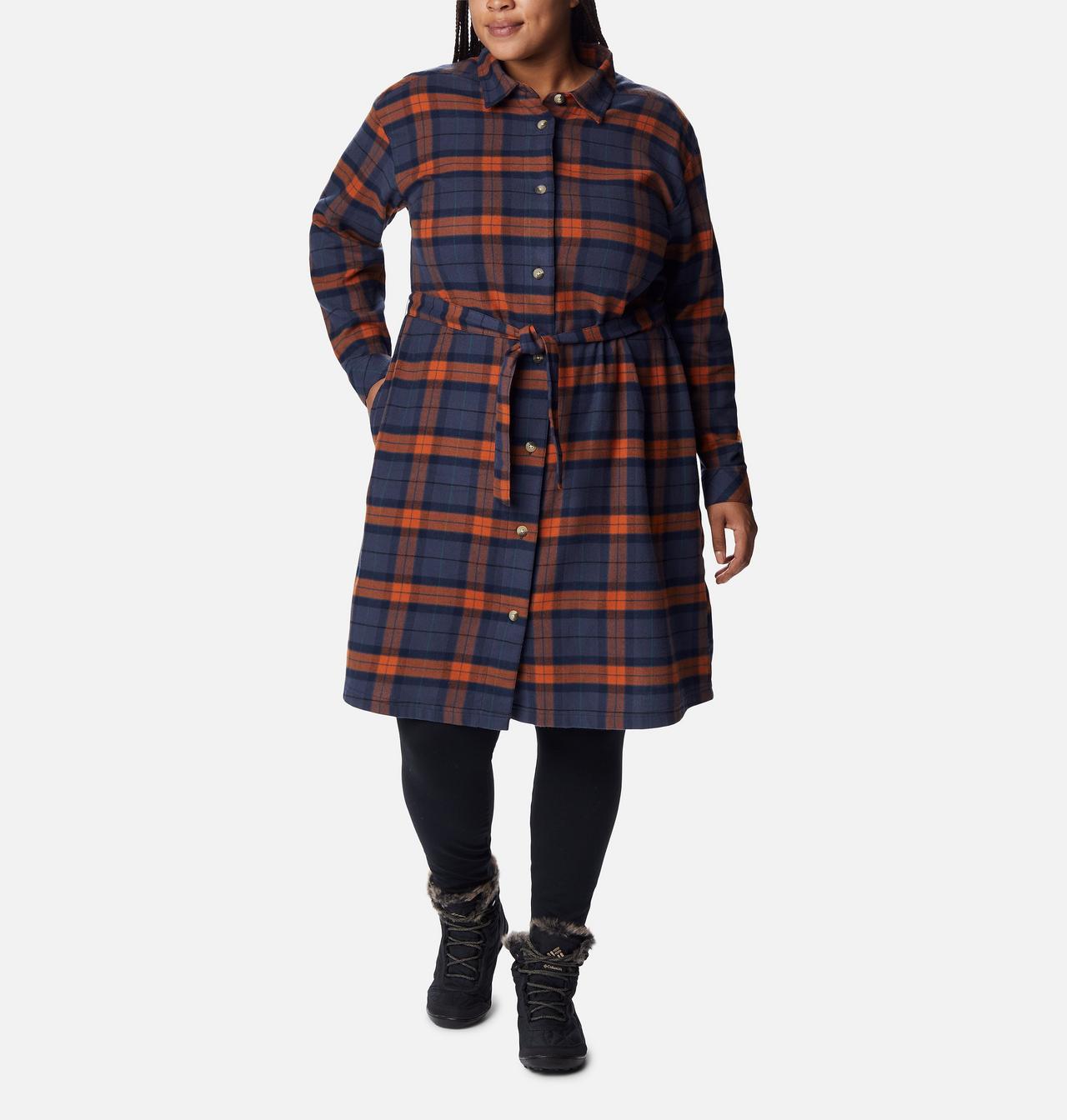 Women's Holly Hideaway™ Flannel Dress - Plus Size 6
