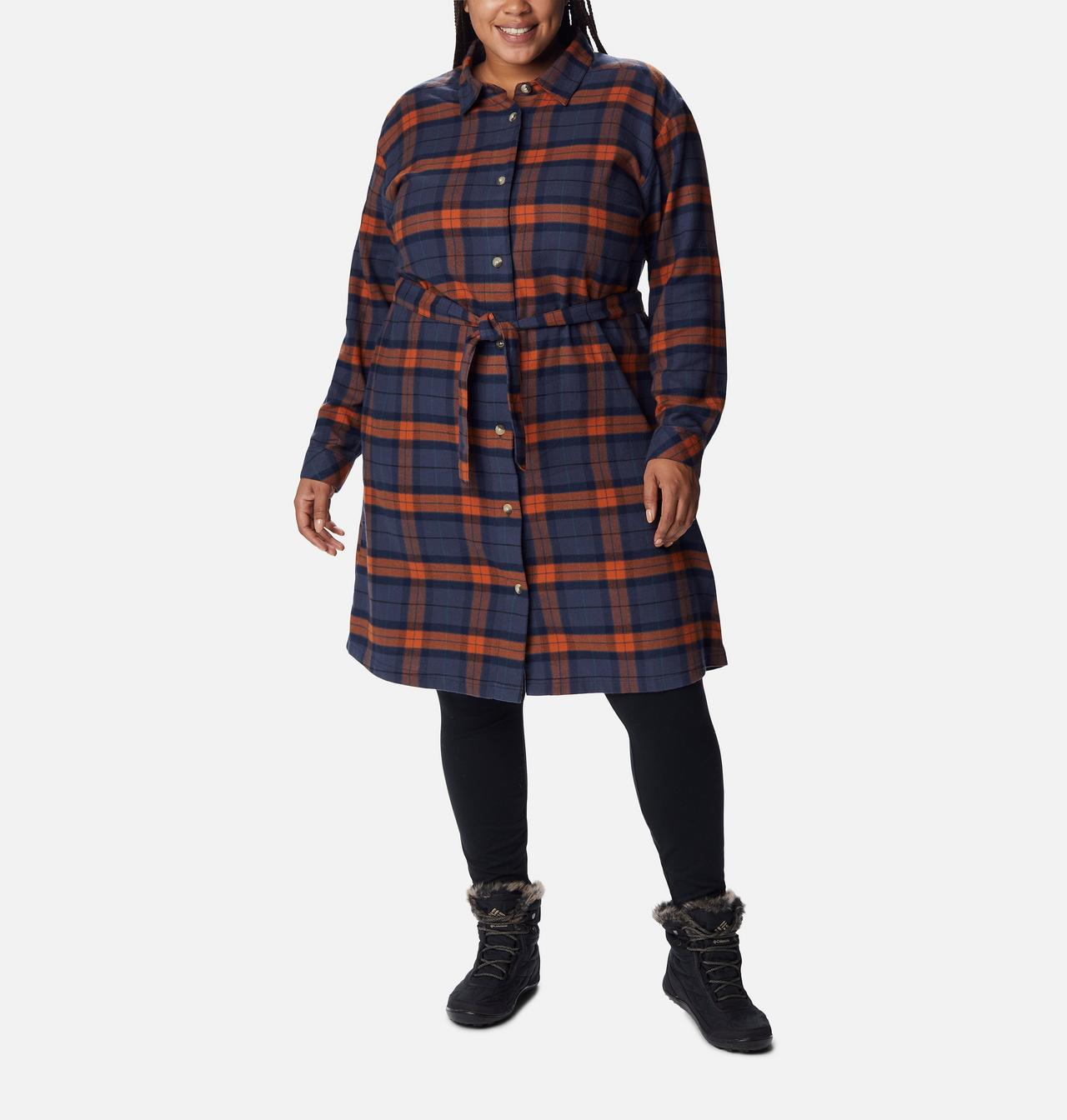 Women's Holly Hideaway™ Flannel Dress - Plus Size 1