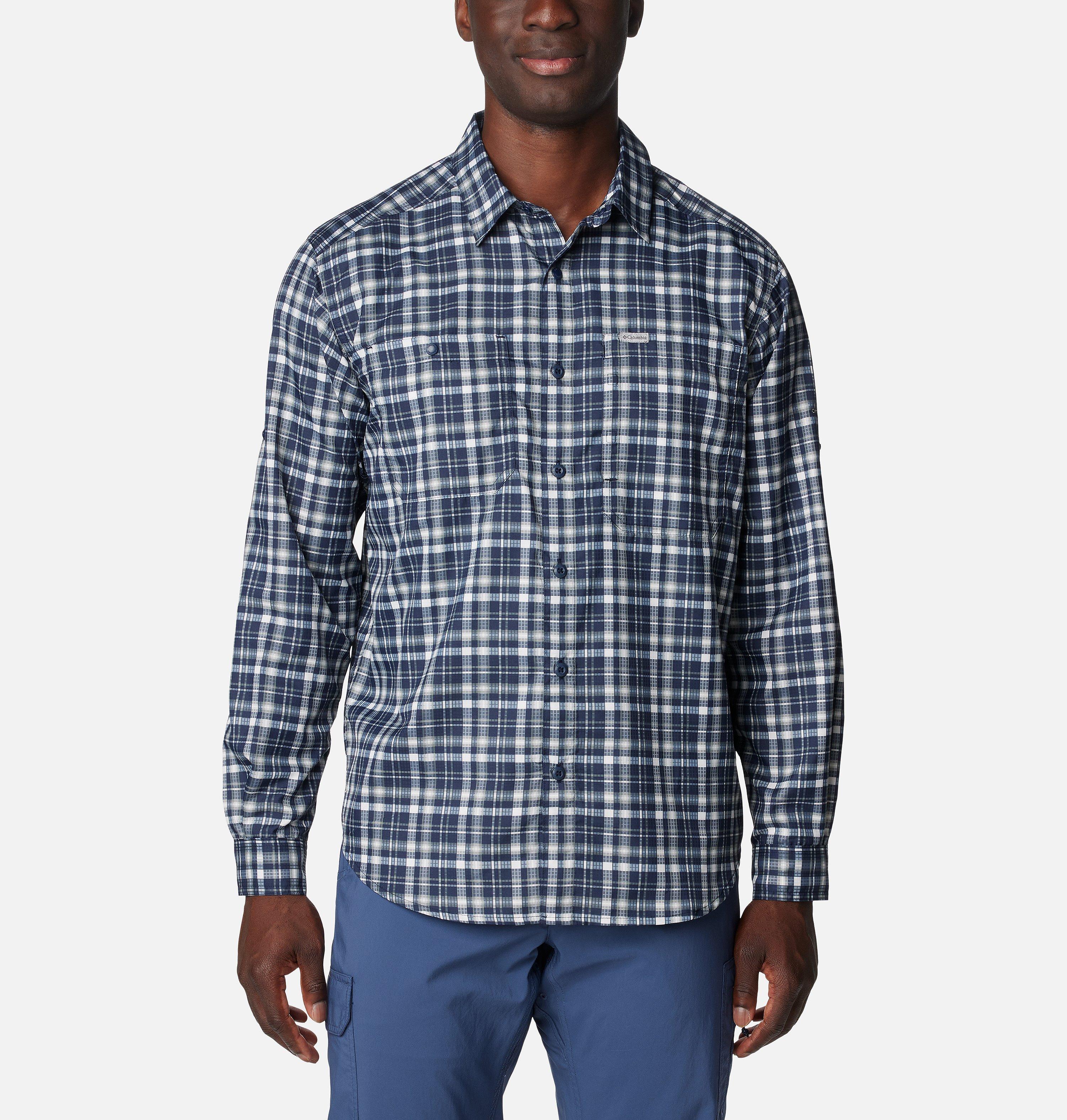 Men's Silver Ridge Utility Lite Plaid Long Sleeve Shirt 1