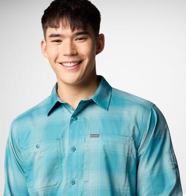 Men's Silver Ridge Utility Lite Plaid Shirt, Color: River Blue Large Blur Check, image 4