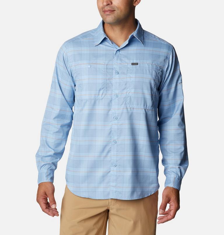 Silver Ridge Utility Lite Plaid LS, Color: Jet Stream Trail Crossing Plaid, image 1