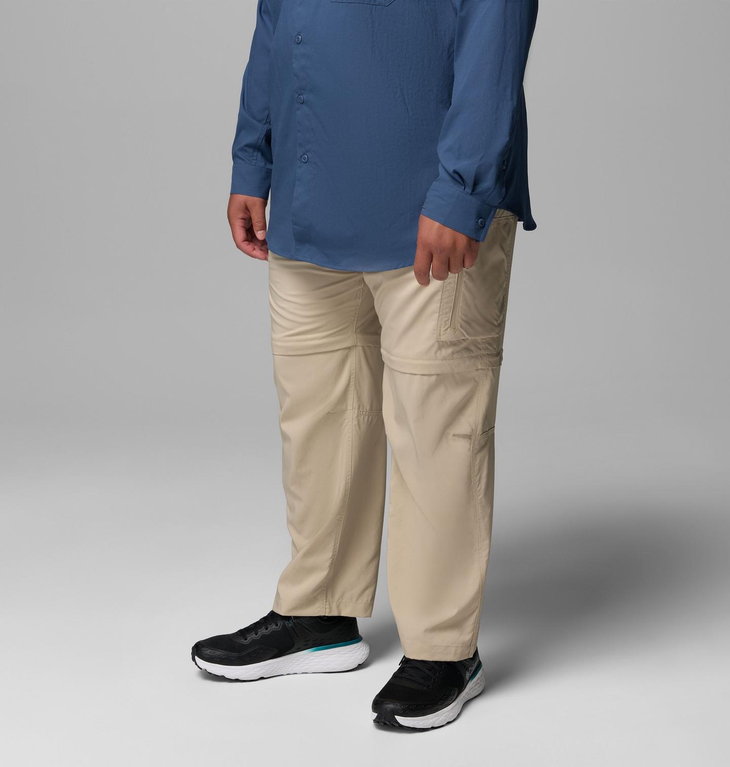 Мужские брюки Columbia Silver Ridge Utility Convertible Pants - Big, цвет: Серо-бежевый — фото 4