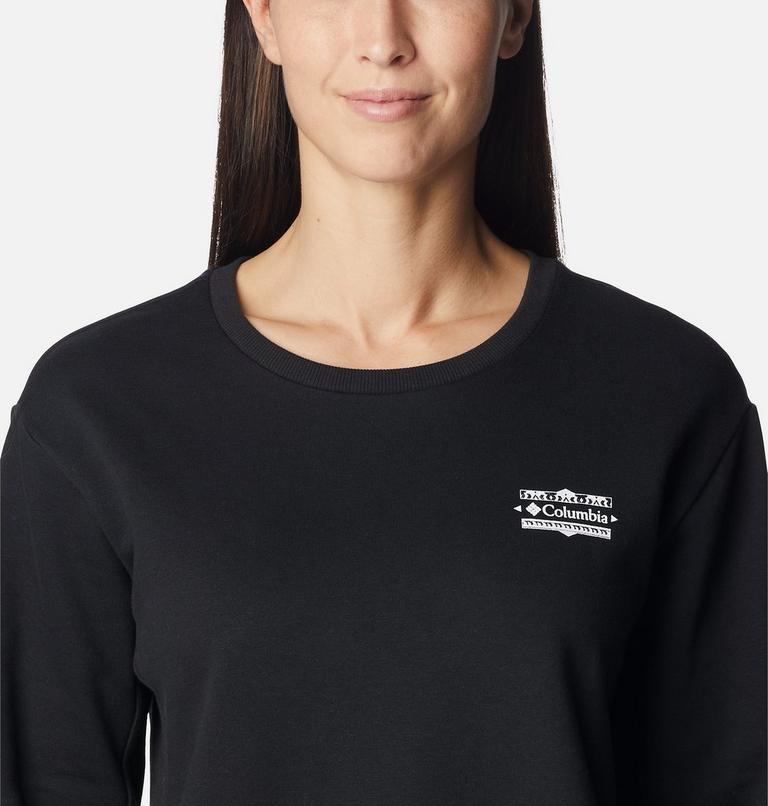 Sweat-shirt Ras-de-Cou Lodge Crew&nbsp;IV Femme, Color: Black, Bordered CSC Tonal, image 3
