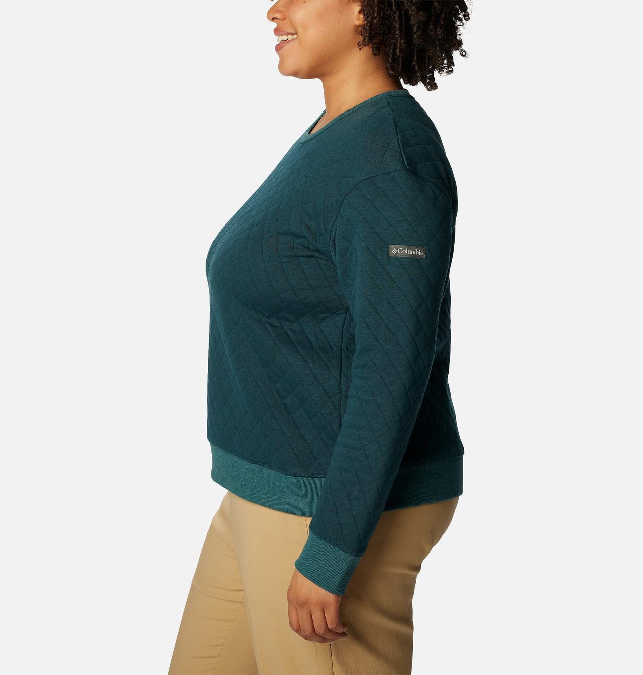 Women's Columbia Lodge™ Quilted Crew Sweatshirt - Plus Size 3