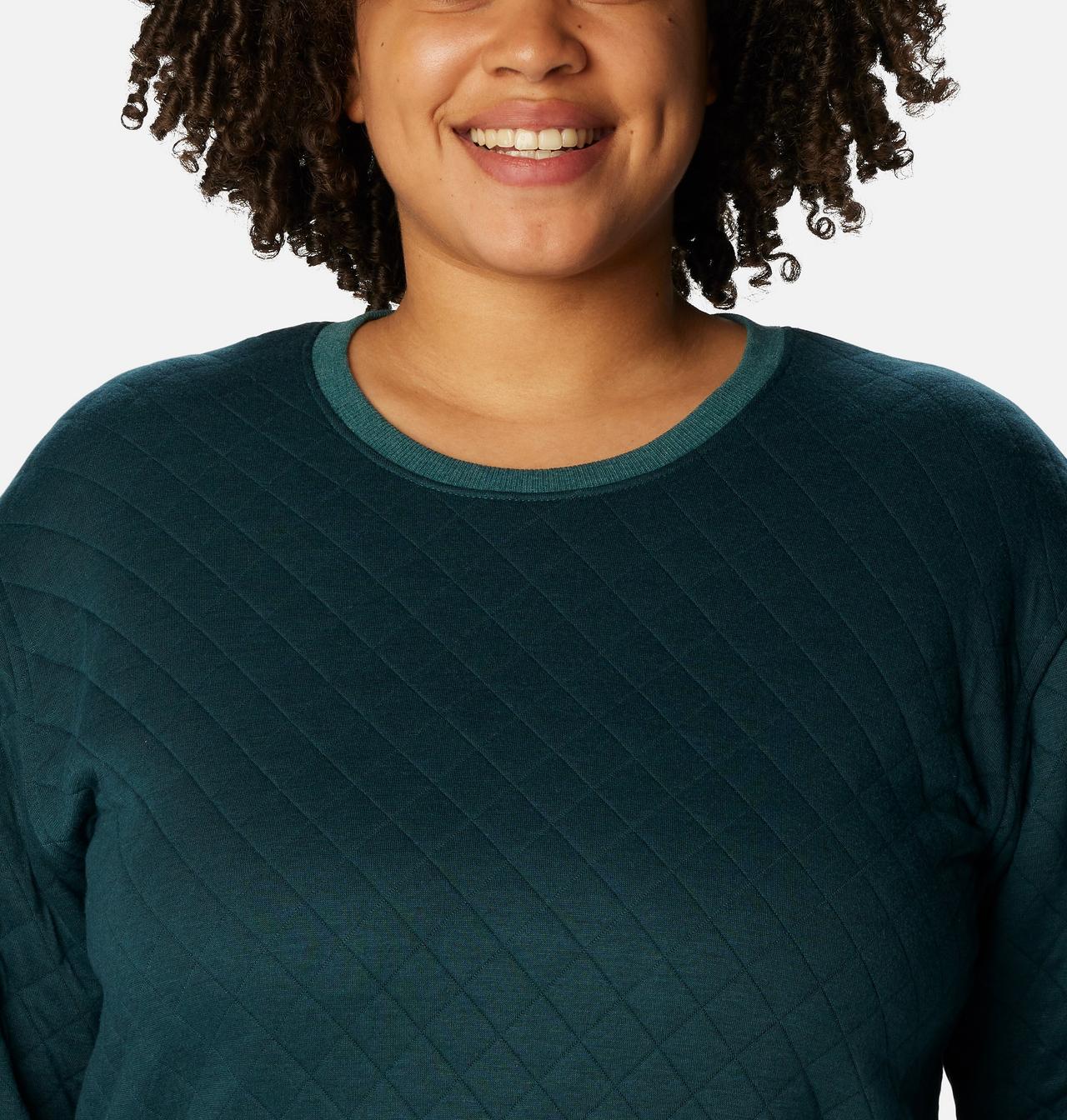 Women's Columbia Lodge™ Quilted Crew Sweatshirt - Plus Size 4