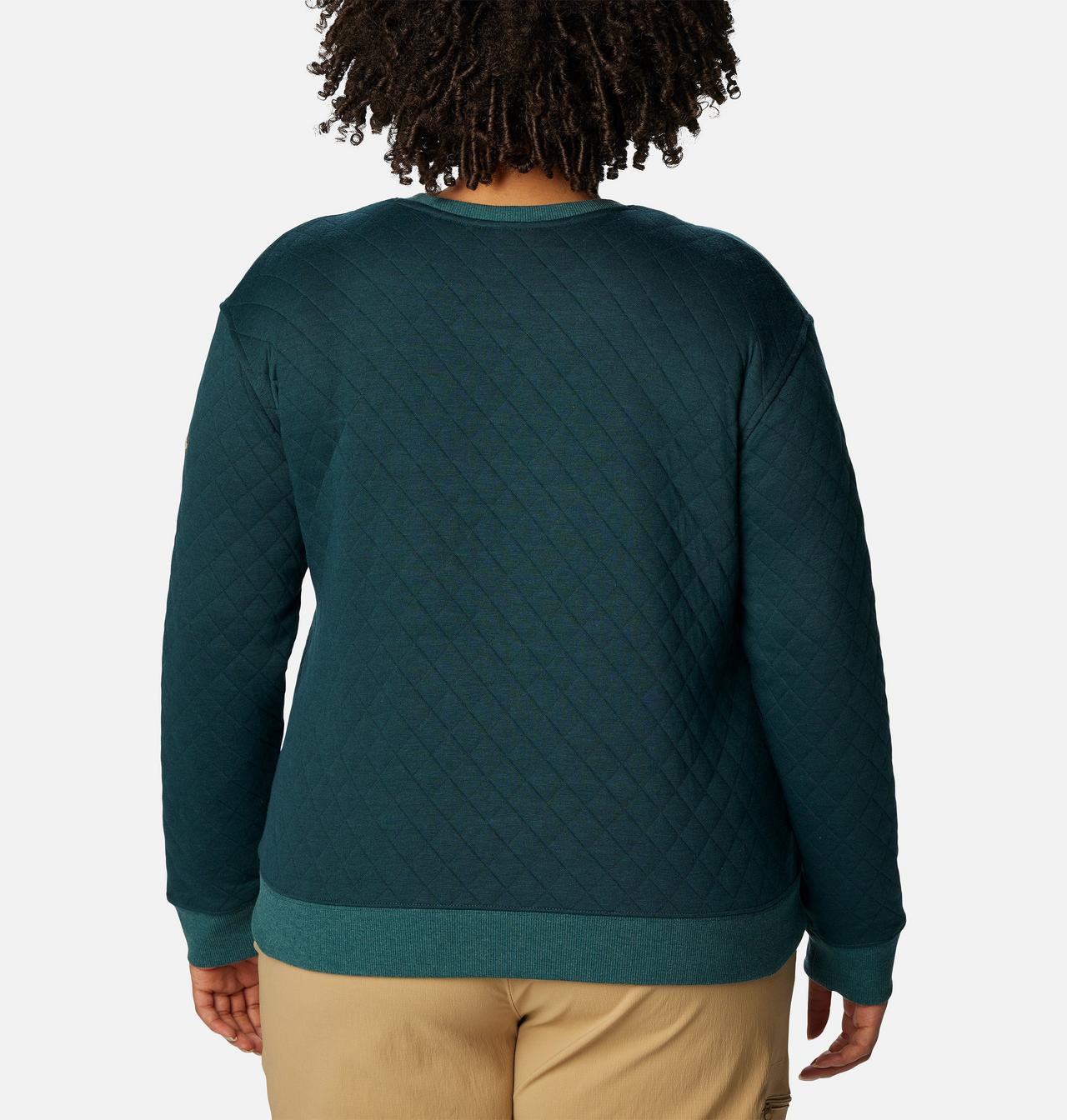 Women's Columbia Lodge™ Quilted Crew Sweatshirt - Plus Size 2