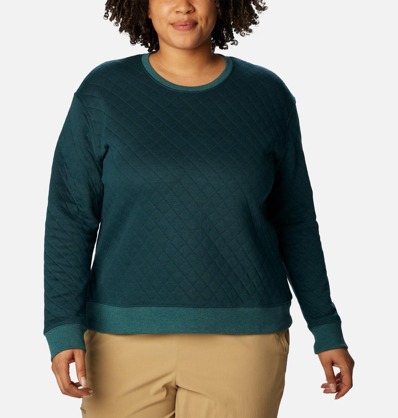 Women's Columbia Lodge™ Quilted Crew Sweatshirt - Plus Size 1
