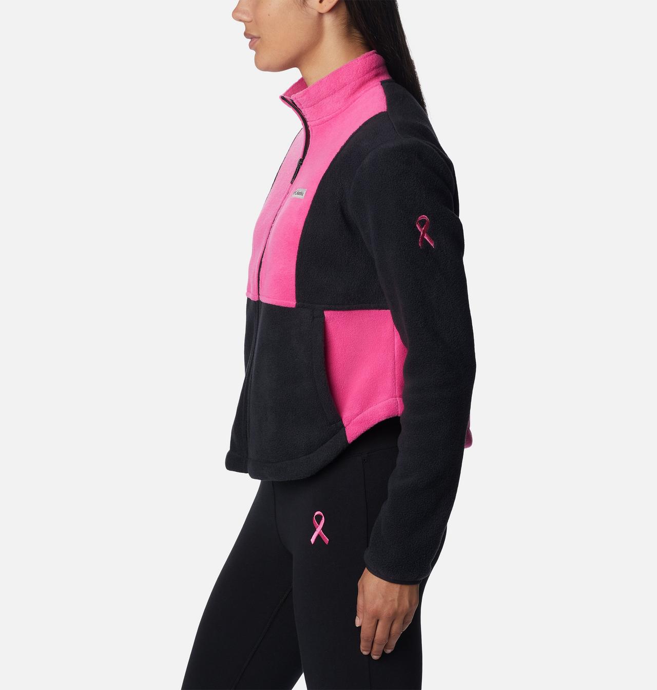 Women's Tested Tough In Pink™ Colorblock Full Zip Fleece Jacket 3
