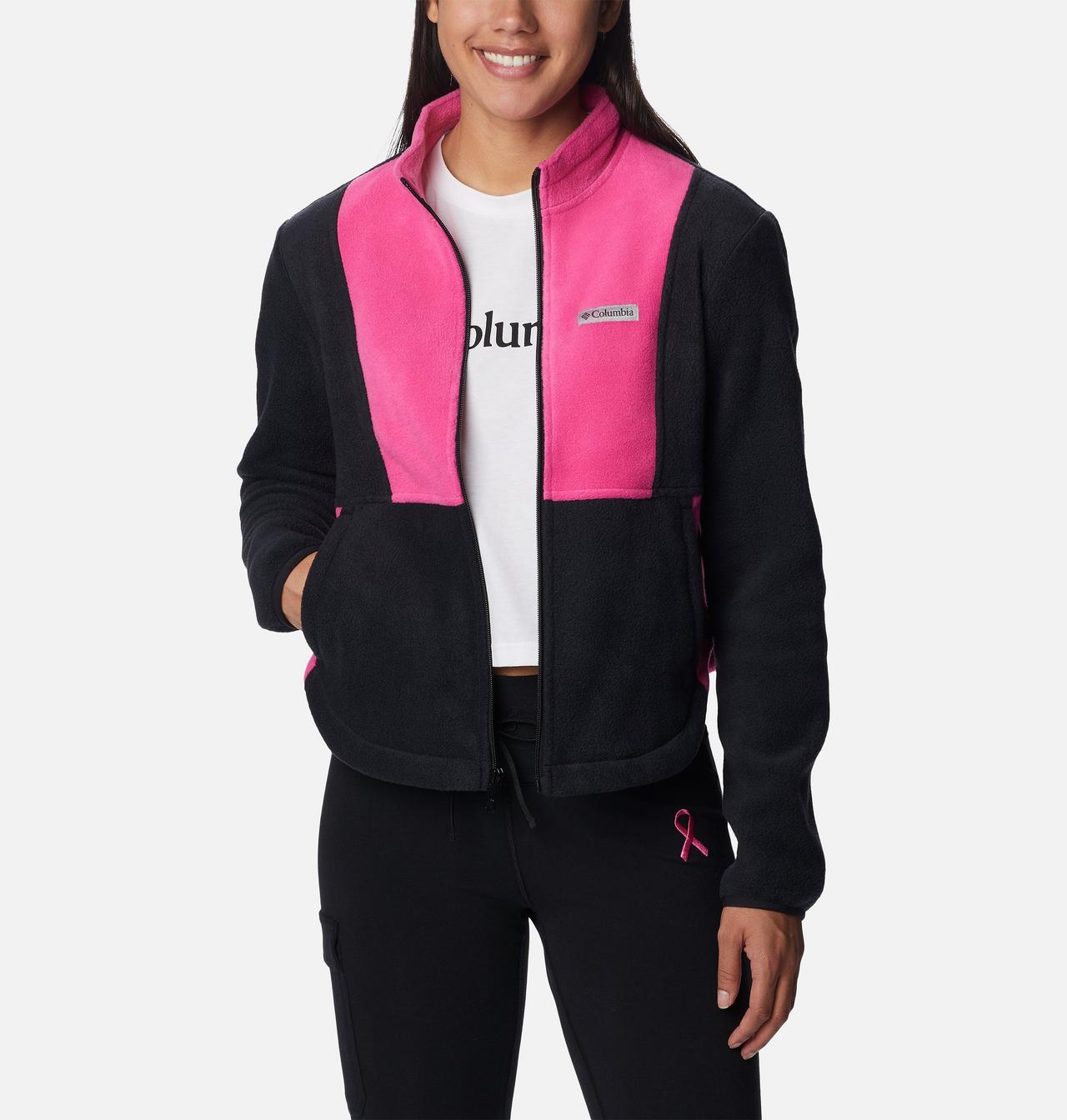 Women's Tested Tough In Pink™ Colorblock Full Zip Fleece Jacket 6